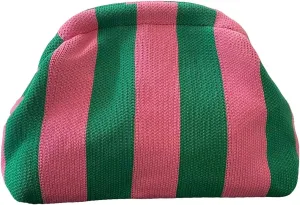 Verdusa Women's Colorblock Clutch Handbags Casual Crochet Bag Small Purse
