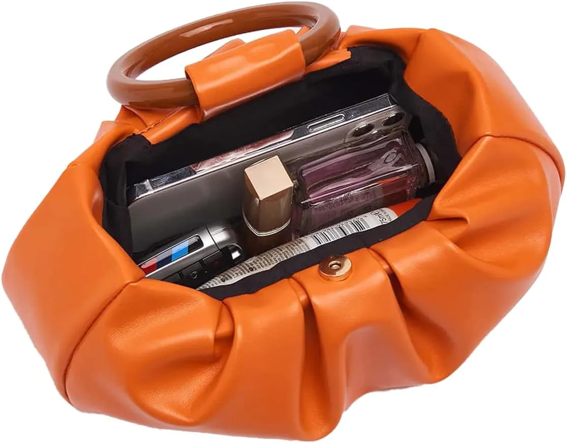 Verdusa Women's Ruched Small Handbag Clutch Purse Dumpling Pouch Bag