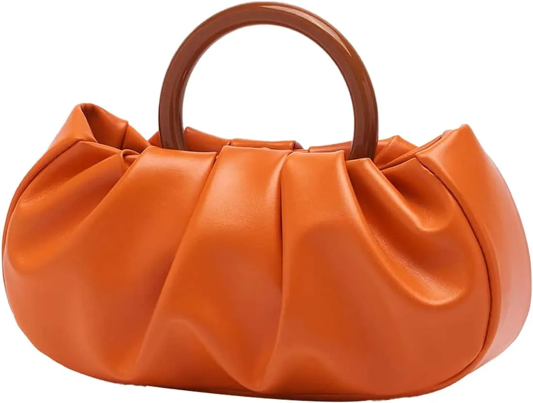 Verdusa Women's Ruched Small Handbag Clutch Purse Dumpling Pouch Bag