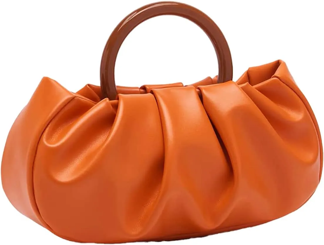 Verdusa Women's Ruched Small Handbag Clutch Purse Dumpling Pouch Bag