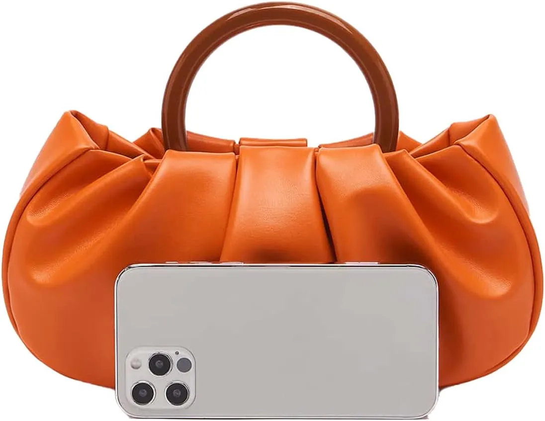 Verdusa Women's Ruched Small Handbag Clutch Purse Dumpling Pouch Bag