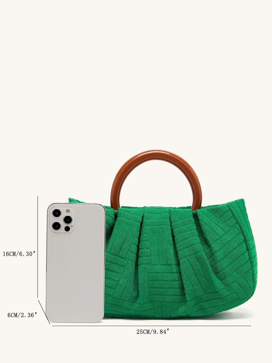 Verdusa Women's Ruched Small Handbag Clutch Purse Dumpling Pouch Bag