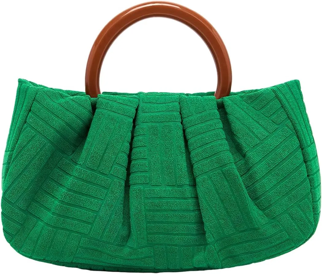 Verdusa Women's Ruched Small Handbag Clutch Purse Dumpling Pouch Bag