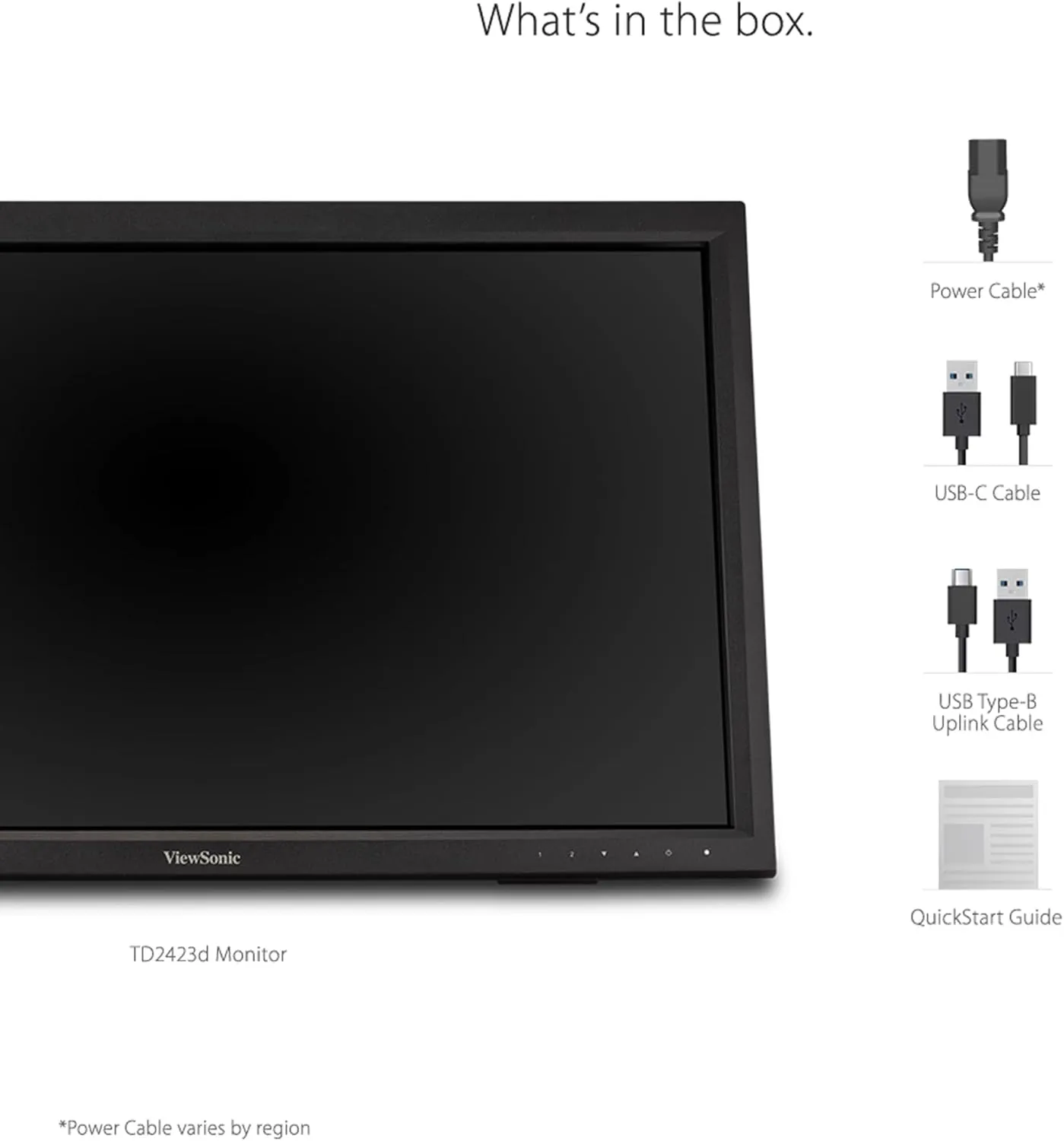 ViewSonic TD2423D 24 Inch 1080p 10-Point Multi IR Touch Screen Monitor with Eye Care HDMI, VGA, USB Hub and DisplayPort