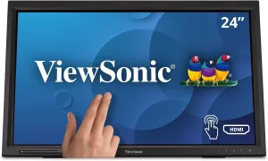 ViewSonic TD2423D 24 Inch 1080p 10-Point Multi IR Touch Screen with Eye Care HDMI, VGA, USB Hub and DisplayPort (Renewed)