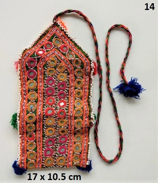 Vintage Banjara pouch - travel wallet - wallet - purse with embroidery and tassel