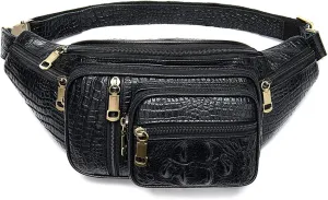 Waist Bag,Men's Leather Belt Bag Outdoor Travel Leisure Leather Crossbody Chest Bag Retro Chest Bag,