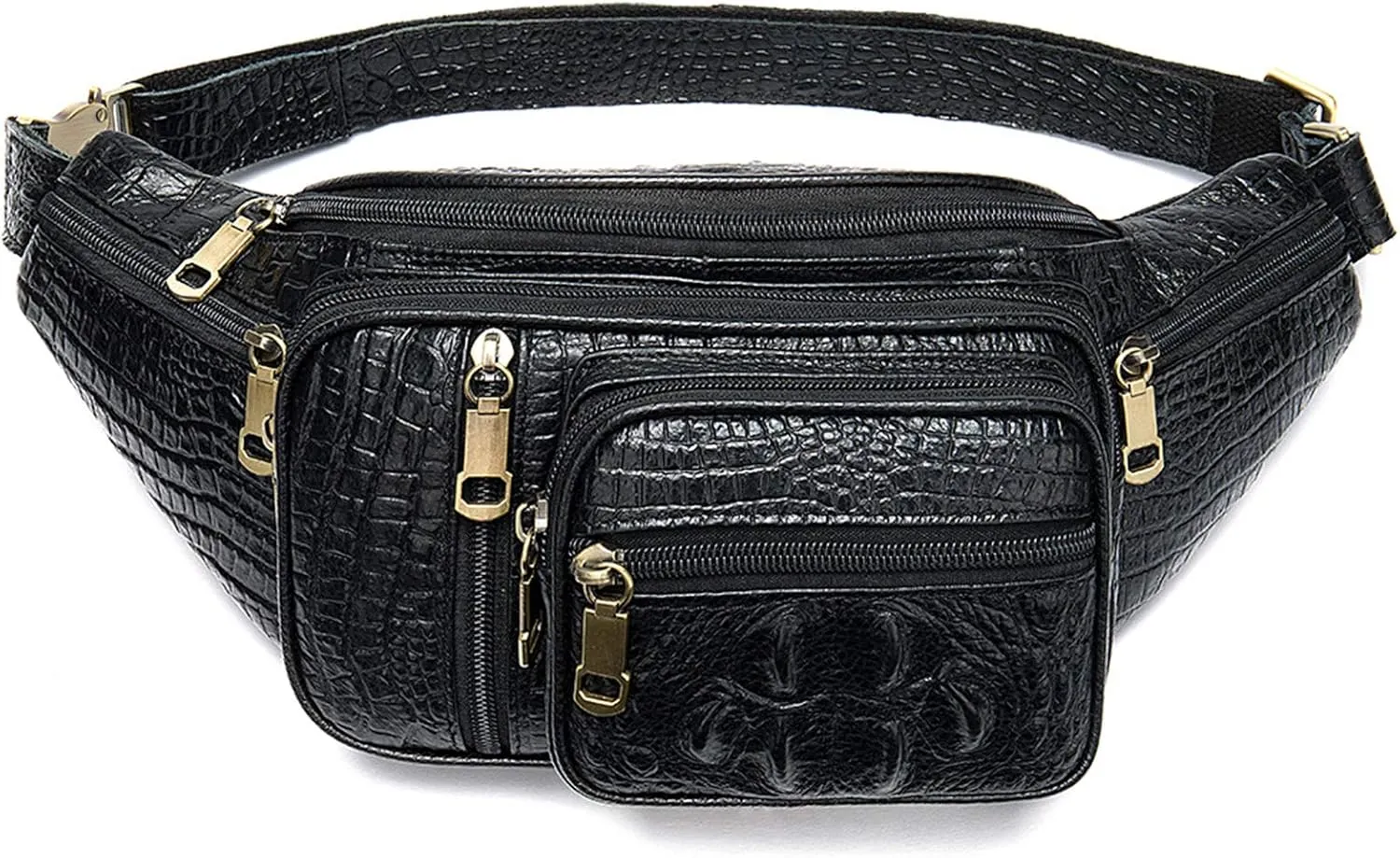 Waist Bag,Men's Leather Belt Bag Outdoor Travel Leisure Leather Crossbody Chest Bag Retro Chest Bag,