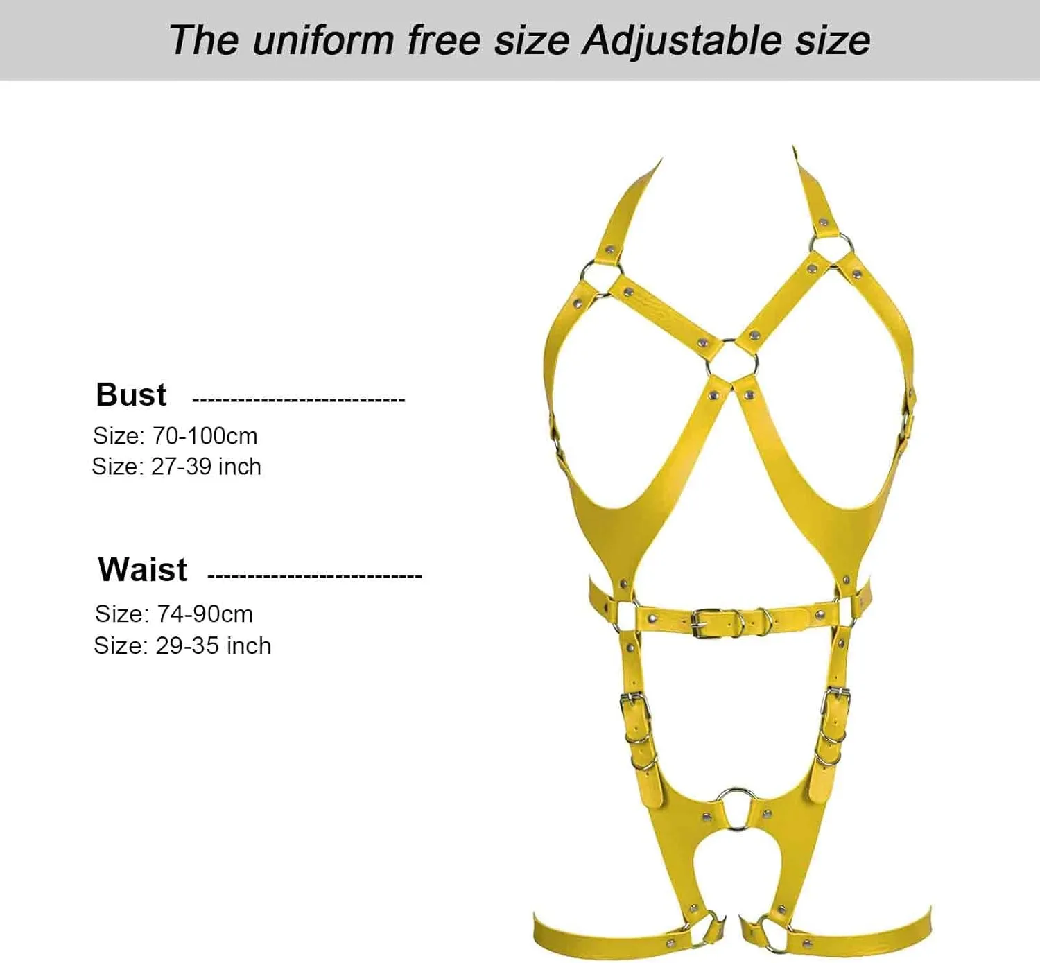 Waist garter belt set Punk Full body harness for women Photography Dance Rock Leather cage Chest strap Halloween