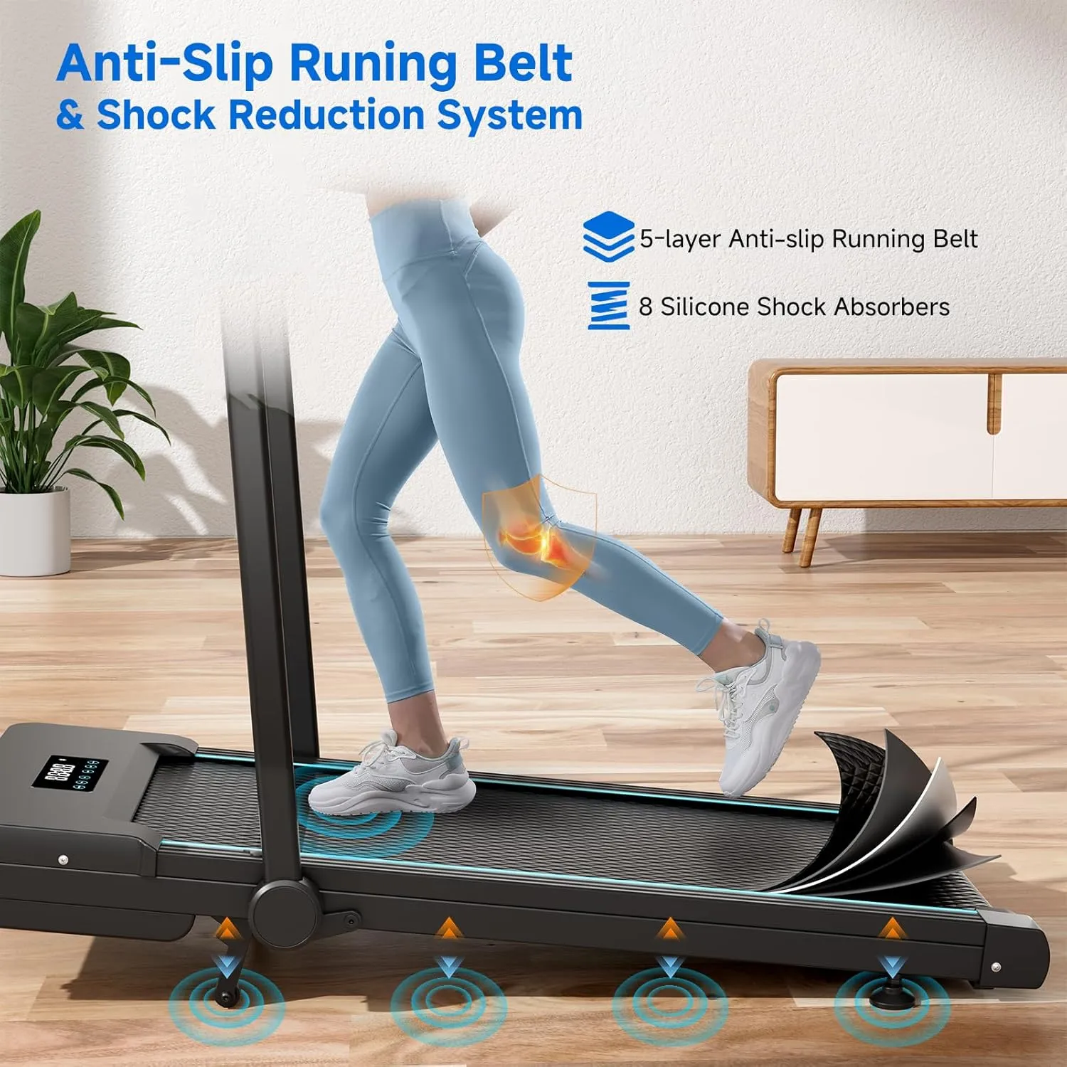 Walking Pad with Auto Incline, Under Desk Folding Treadmill with Remote Control and LED Display for Home Office, 2.5HP Portable Walking Jogging Running Machine, 300 LB Capacity