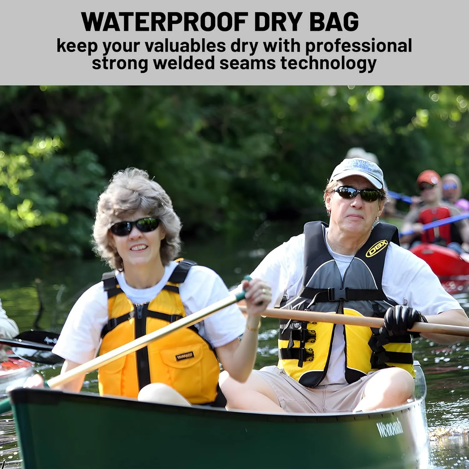 Waterproof Dry Bag,Roll Top Nautical Coastal Beach Seashell Starfish Small Waterproof Backpack 5L/10L/20L Floating Lightweight Bags for Kayaking,Boating,Swimming Camping with Waterproof Phone Case