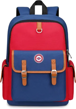 weiatas Kids Backpack Children Bookbag Preschool Kindergarten Elementary School Bag for Girls Boys (Red-blue, Small)