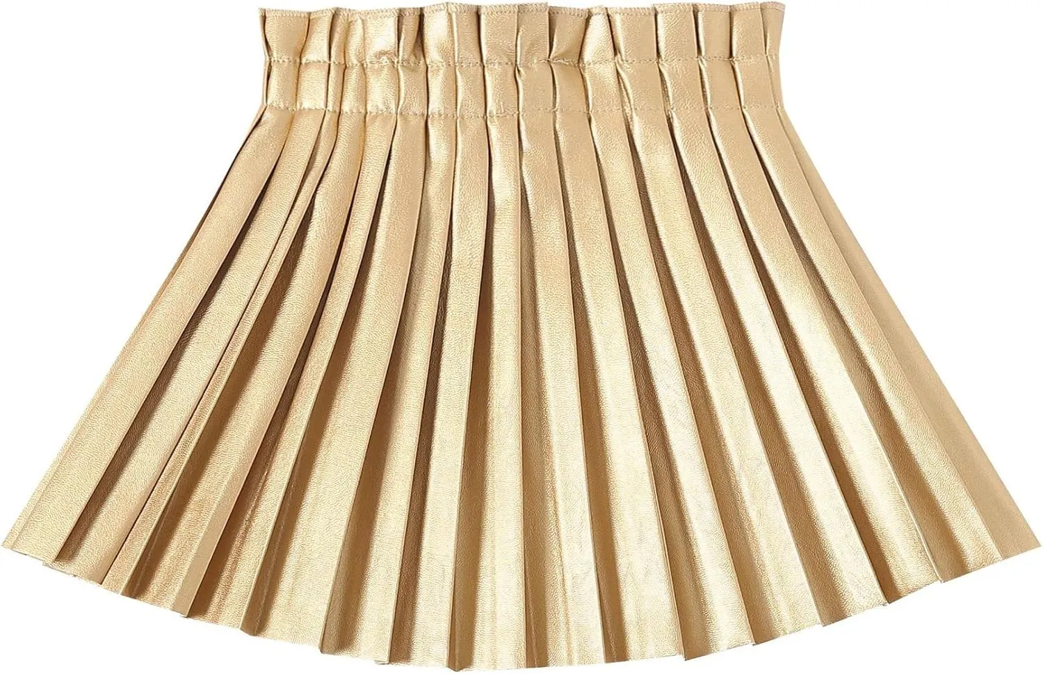 WELAKEN Pu Leather Skirts for Girls Kids & Teen & Toddler & Women Faux Leather Pleated Skirts