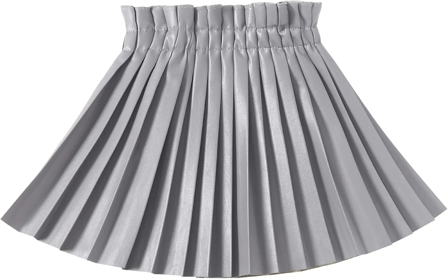 WELAKEN Pu Leather Skirts for Girls Kids & Teen & Toddler & Women Faux Leather Pleated Skirts