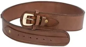 Western Justice Gun Belt, 42-46 Waist, .38-Cal Loops, 2.5 Wide, Chocolate Leather