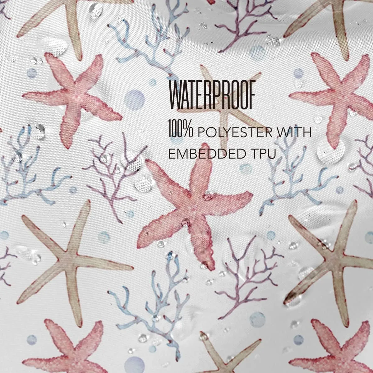 Wet Bag Waterproof Reusable Wet Dry Bag for Beach, Travel, Pool, Gym Bag for Swimsuits, Wet Clothes, Cloth Diapers, Washable Wet Bags for Baby, Coastal Ocean Starfish Coral Reef Decor Starfish Decor