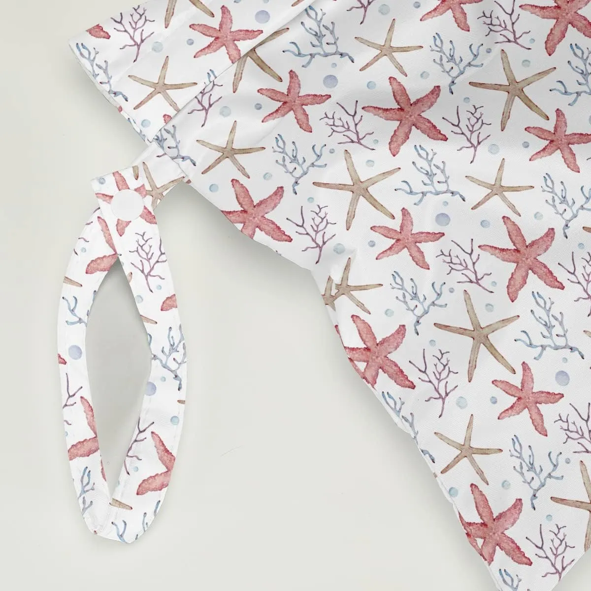 Wet Bag Waterproof Reusable Wet Dry Bag for Beach, Travel, Pool, Gym Bag for Swimsuits, Wet Clothes, Cloth Diapers, Washable Wet Bags for Baby, Coastal Ocean Starfish Coral Reef Decor Starfish Decor