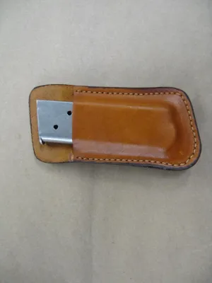 Wilson Combat 1911 45 Leather Clip On OWB Belt Magazine Mag pouch CCW TAN USA