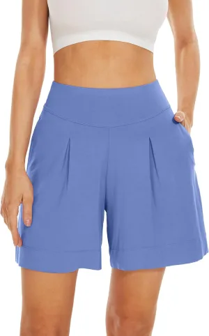 WiWi Viscose from Bamboo Sleep Shorts for Women Casual Lounge Boxers Soft Pajama Wide Leg Bottoms Sleepwear S-XXL
