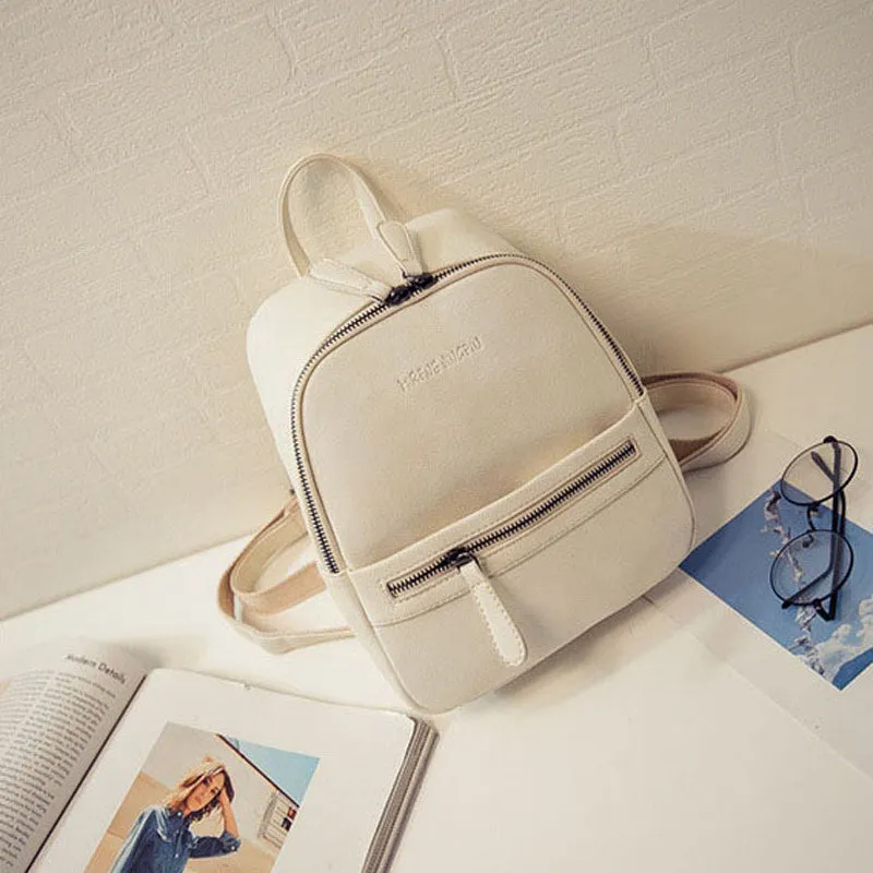 women backpack arrived fashion casual PU ladies backpacks candy color Korea school style solid student mini backpack,LB1999