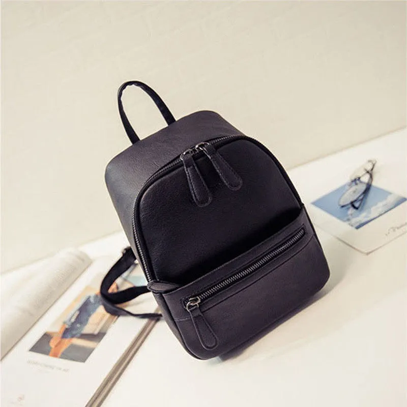 women backpack arrived fashion casual PU ladies backpacks candy color Korea school style solid student mini backpack,LB1999