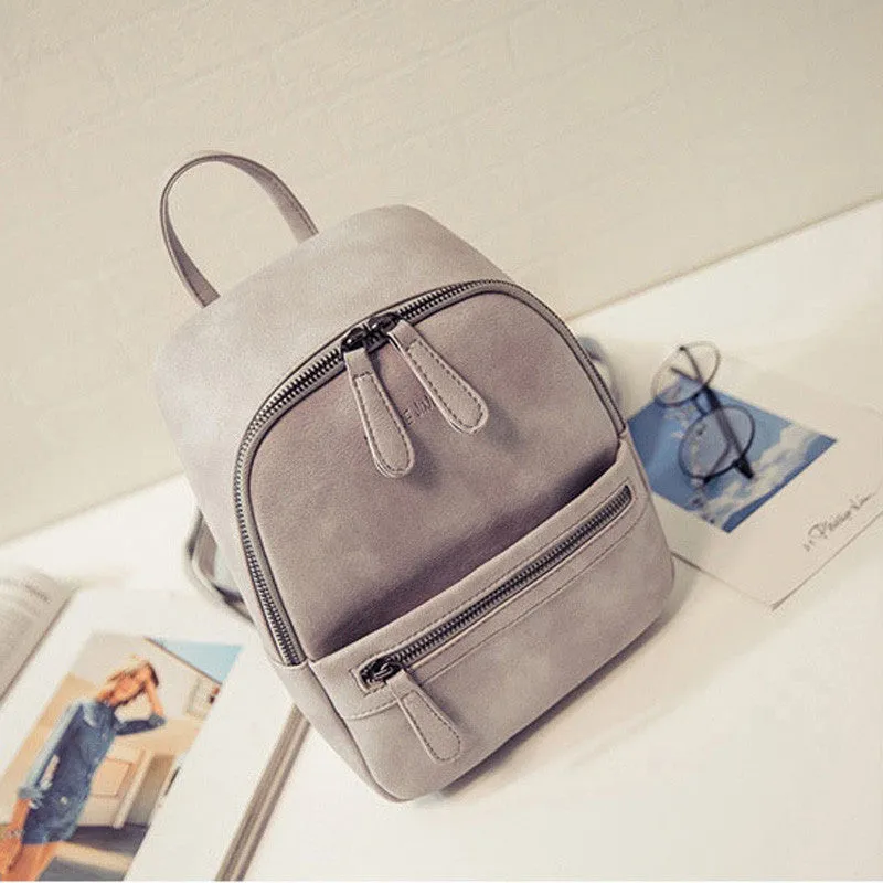 women backpack arrived fashion casual PU ladies backpacks candy color Korea school style solid student mini backpack,LB1999
