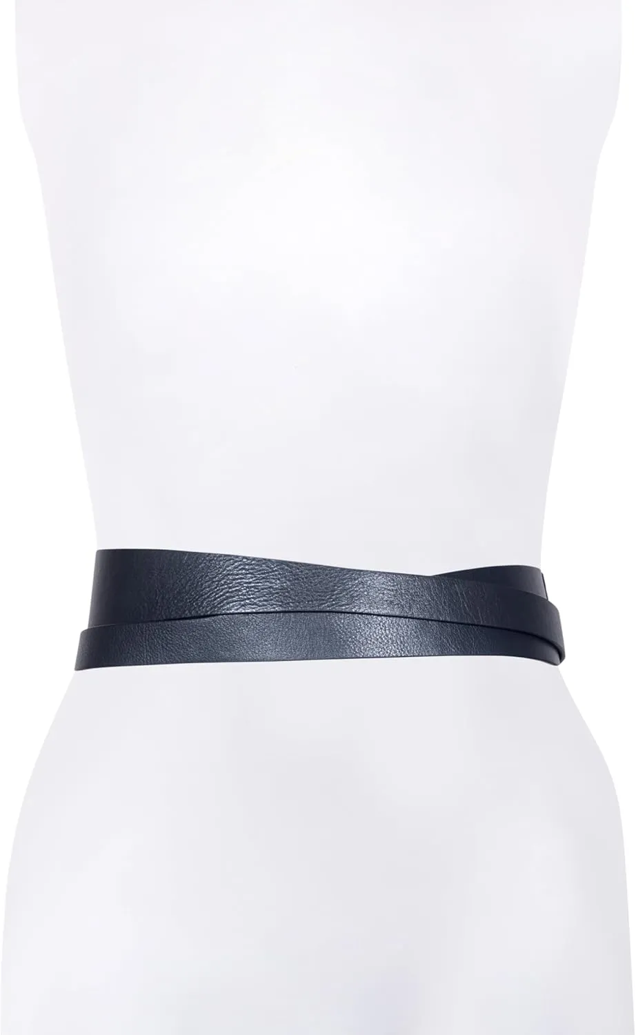 Women's 1 Inch Tapered Double Wrap Leather, Wide Belt with Roller Buckle