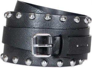 Women's 1 Inch Tapered Double Wrap Leather, Wide Belt with Roller Buckle