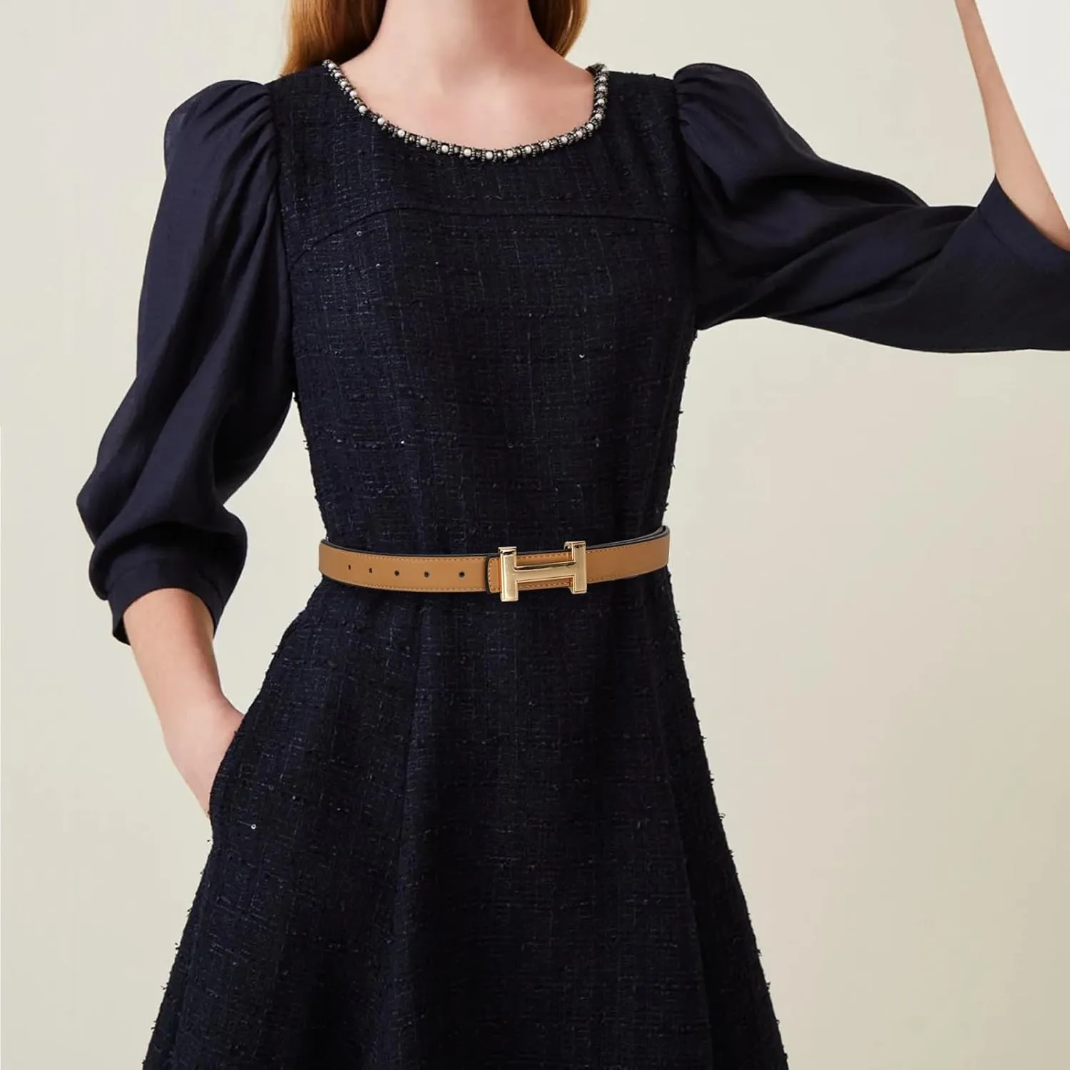 Women's Belts with Gold Buckle, Fashion Waist Band, Elegant Ladies' Belt, Gift for Women