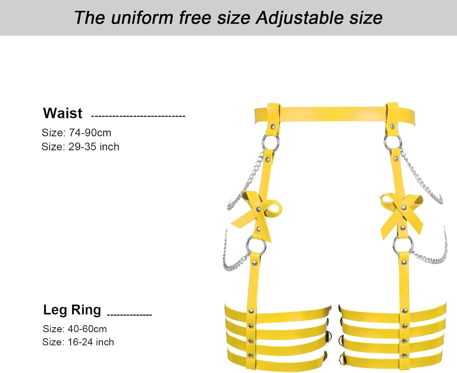 Women's Body Harness Leg Garter Belts Leather Waist Harness Body Cage Lingerie Punk Halloween Garter Dance Clothing