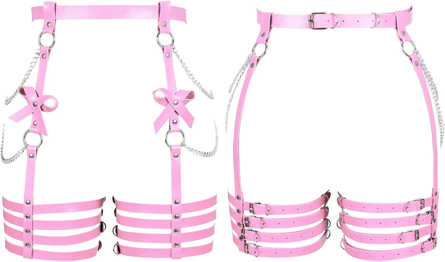 Women's Body Harness Leg Garter Belts Leather Waist Harness Body Cage Lingerie Punk Halloween Garter Dance Clothing
