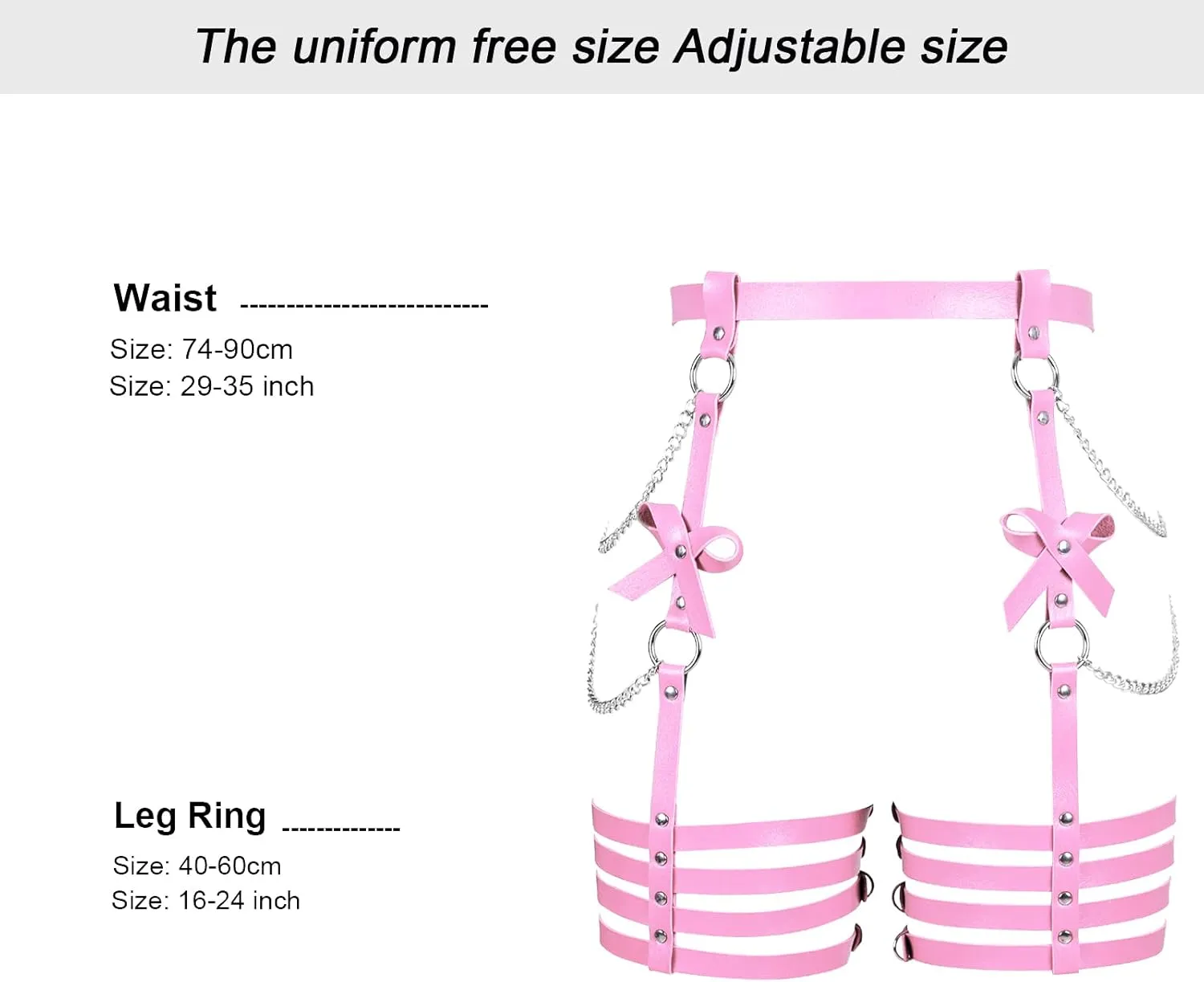 Women's Body Harness Leg Garter Belts Leather Waist Harness Body Cage Lingerie Punk Halloween Garter Dance Clothing
