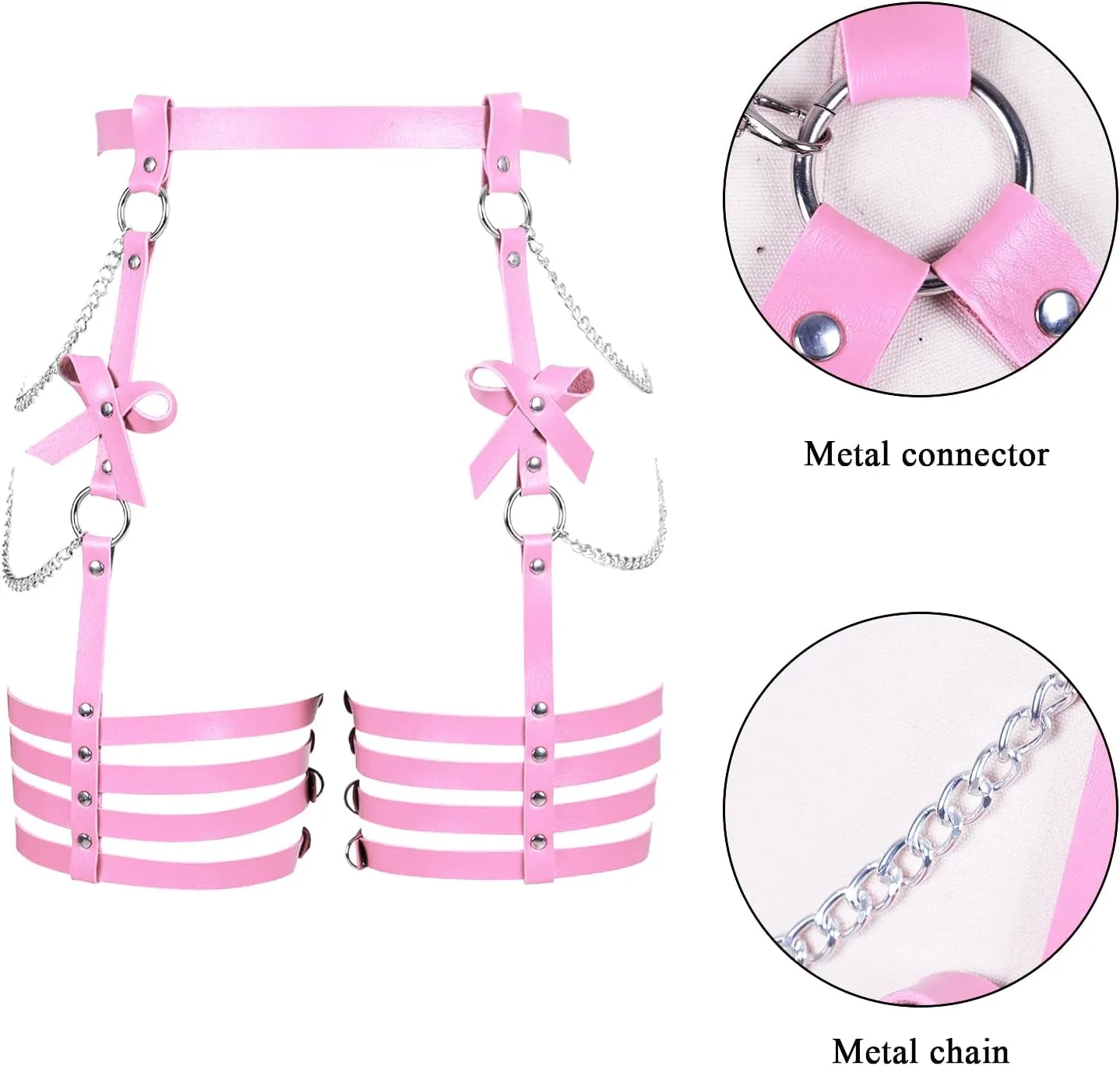 Women's Body Harness Leg Garter Belts Leather Waist Harness Body Cage Lingerie Punk Halloween Garter Dance Clothing