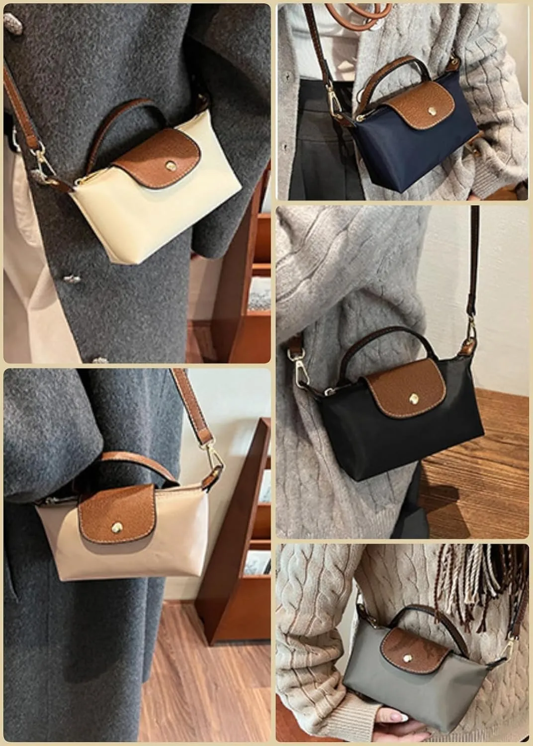 Women's Fashion Colorblock Mini Crossbody Bag, Solid Square Purse, Handbags Purses with Adjustable Strap for Women