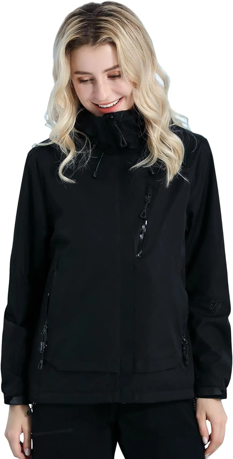 Women's Lightweight Rain Jacket Women's Waterproof Windproof Jacket Women's Hooded Jacket
