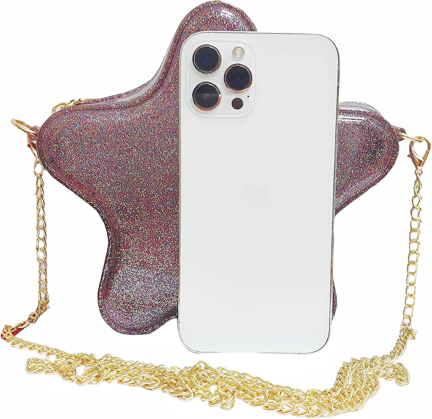 Women's Mini Star Tote Bag, Women's Cute PU Leather Hobo Bag Chic Star Crossbody