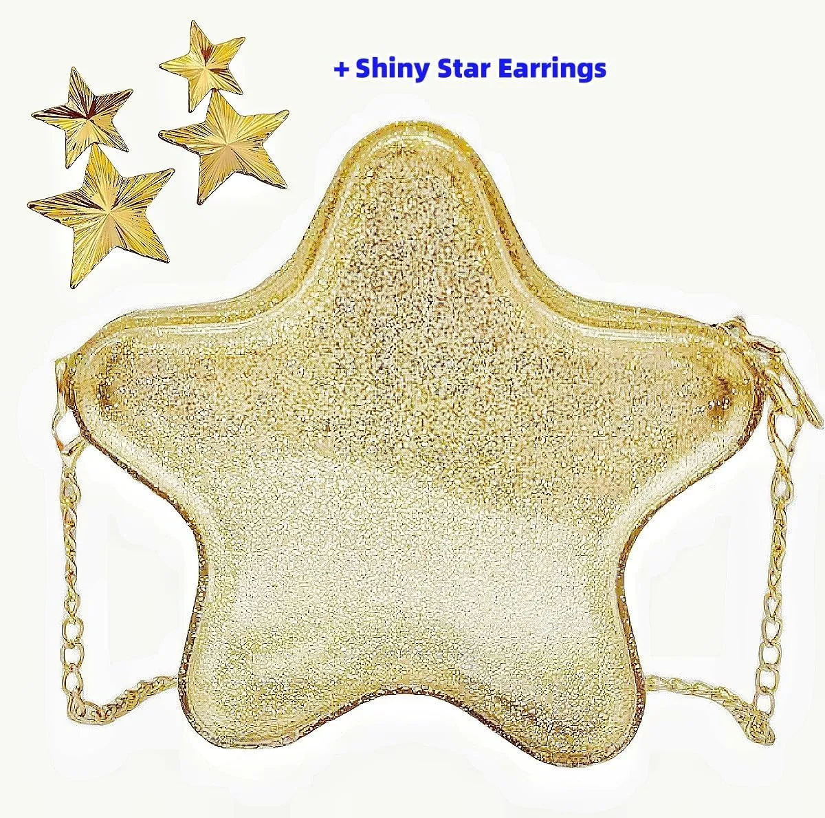 Women's Mini Star Tote Bag, Women's Cute PU Leather Hobo Bag Chic Star Crossbody