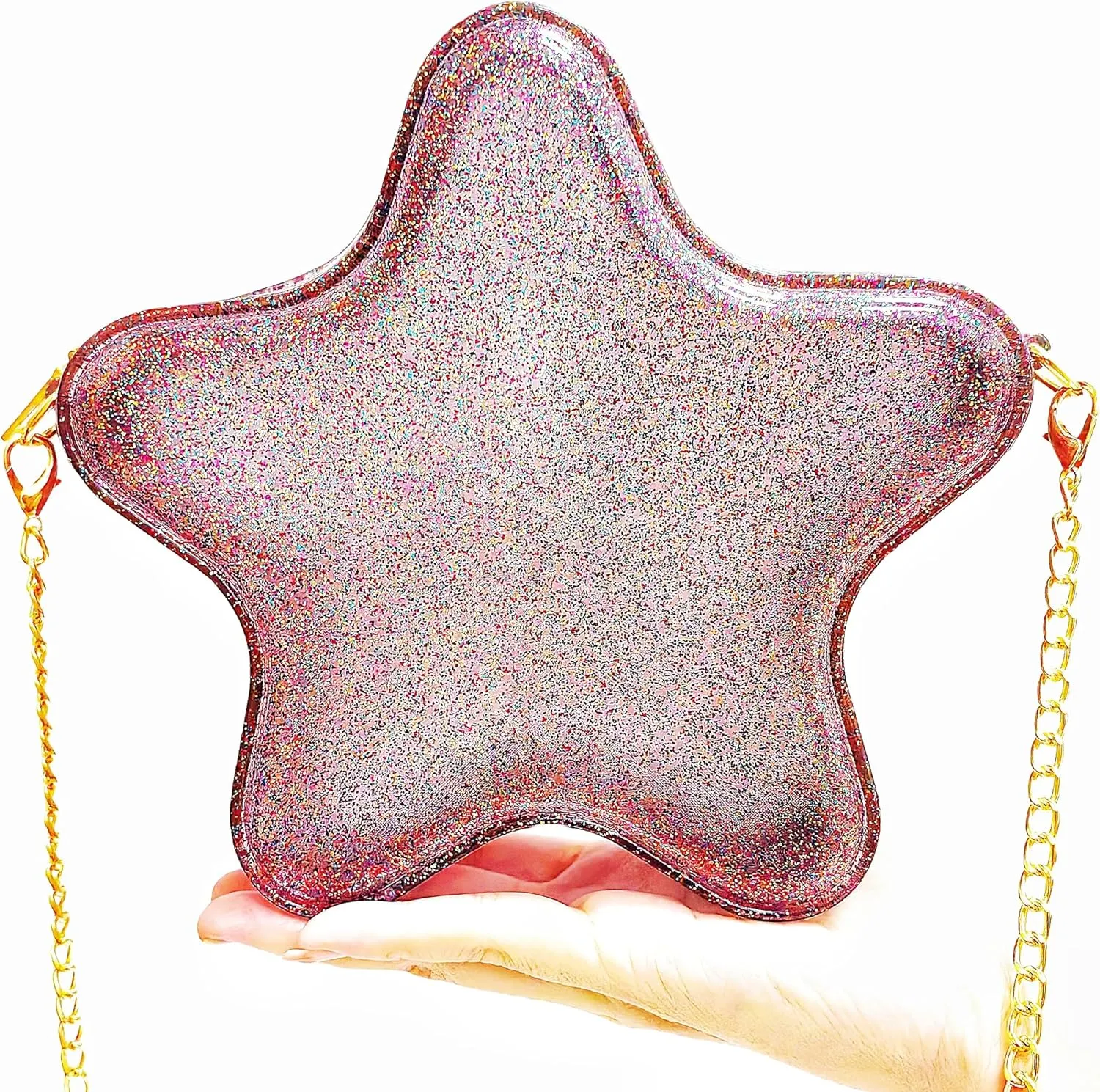 Women's Mini Star Tote Bag, Women's Cute PU Leather Hobo Bag Chic Star Crossbody