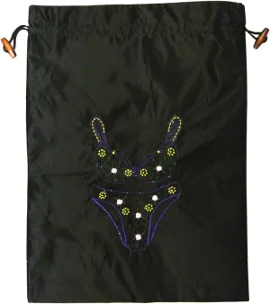 Wrapables® Silk Embroidered Bra & Panties Lingerie Bag, Black