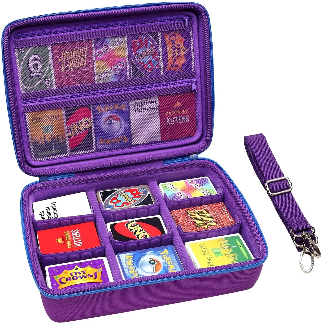 XANAD Card Game Case Fits 3000  Cards, Fits for Baseball Sports playing card/UNO/playing card Against Humanity Card Game and All Other Card Games Expansions (Purple)
