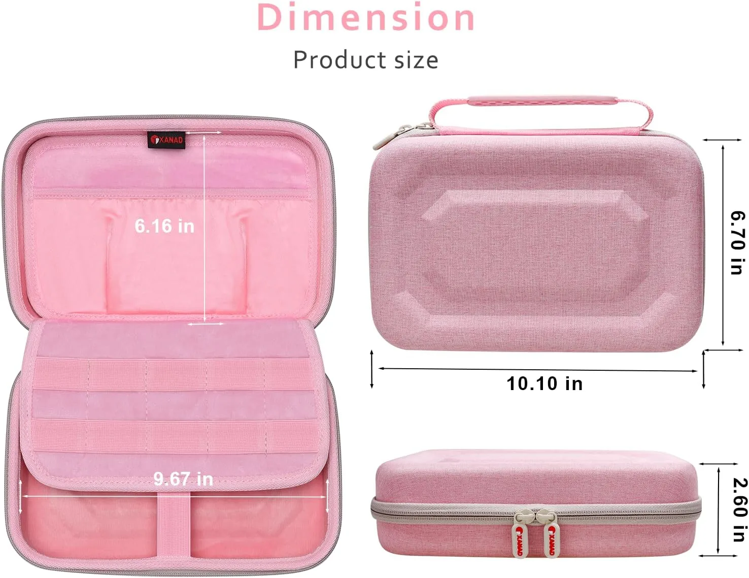 XANAD Hard Case for Leapfrog Epic Academy Edition/Leapfrog LeapPad Ultimate Kids’Learning Tablet - Travel - Protective Carrying Storage Bag(Pink)