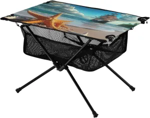 xigua Seaside Starfish Folding Camping Table,Portable Camp Table with Carry Bag Beach Table Folding Table for Picnic, Camp,Party,Travel307