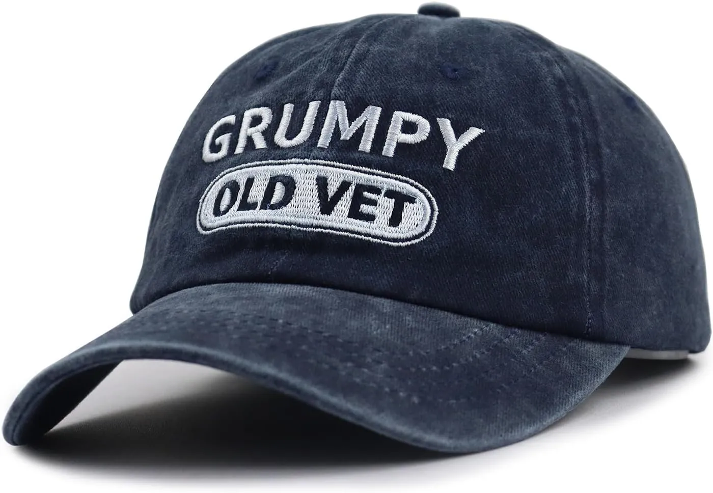Xpayzere Grumpy Old Vet Hat for Men Women, Embroidered Adjustable Cotton Baseball Cap