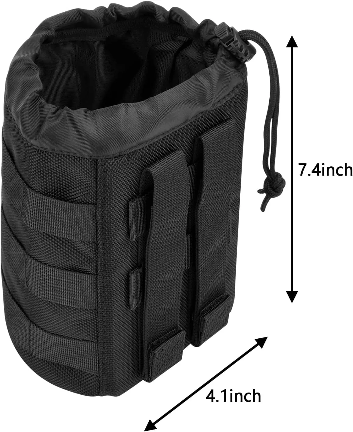 Xxerciz Water Bottle Holder Molle Pouch, Tactical Pouches Water Bottle Carrier Sports Water Bottles Pouch Bag for Walking, with Drawstring Open Top & Mesh Bottom