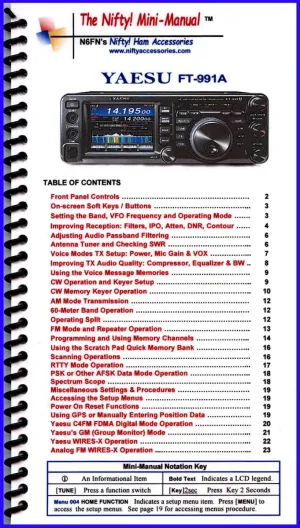Yaesu FT-991A Mini-Manual by Nifty Accessories Paperback – January 1, 2017