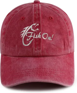 YISHOW Embroidered Bassball Cap Vintage Men and Women Embroidered Hat