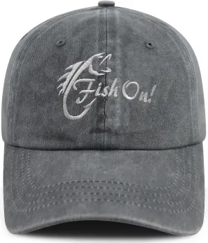 YISHOW Embroidered Bassball Cap Vintage Men and Women Embroidered Hat