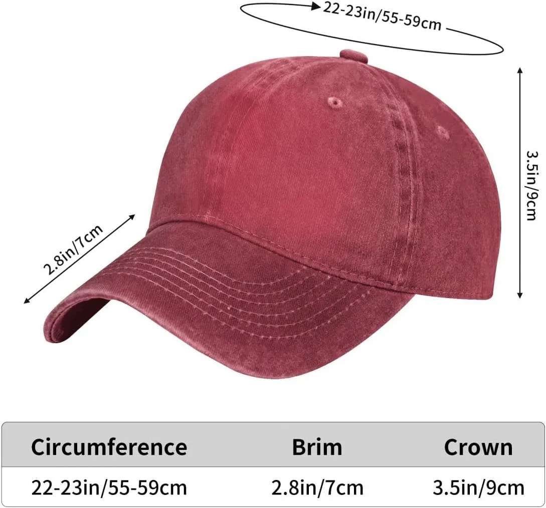 YISHOW Embroidered Bassball Cap Vintage Men and Women Embroidered Hat