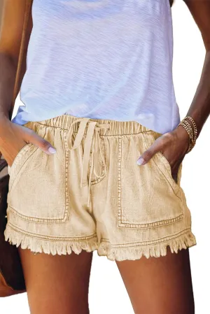 YOCUR Womens Lightweight Shorts Casual Baggy Trendy Short Pants Elastic Waist Drawstring Comfy Shorts