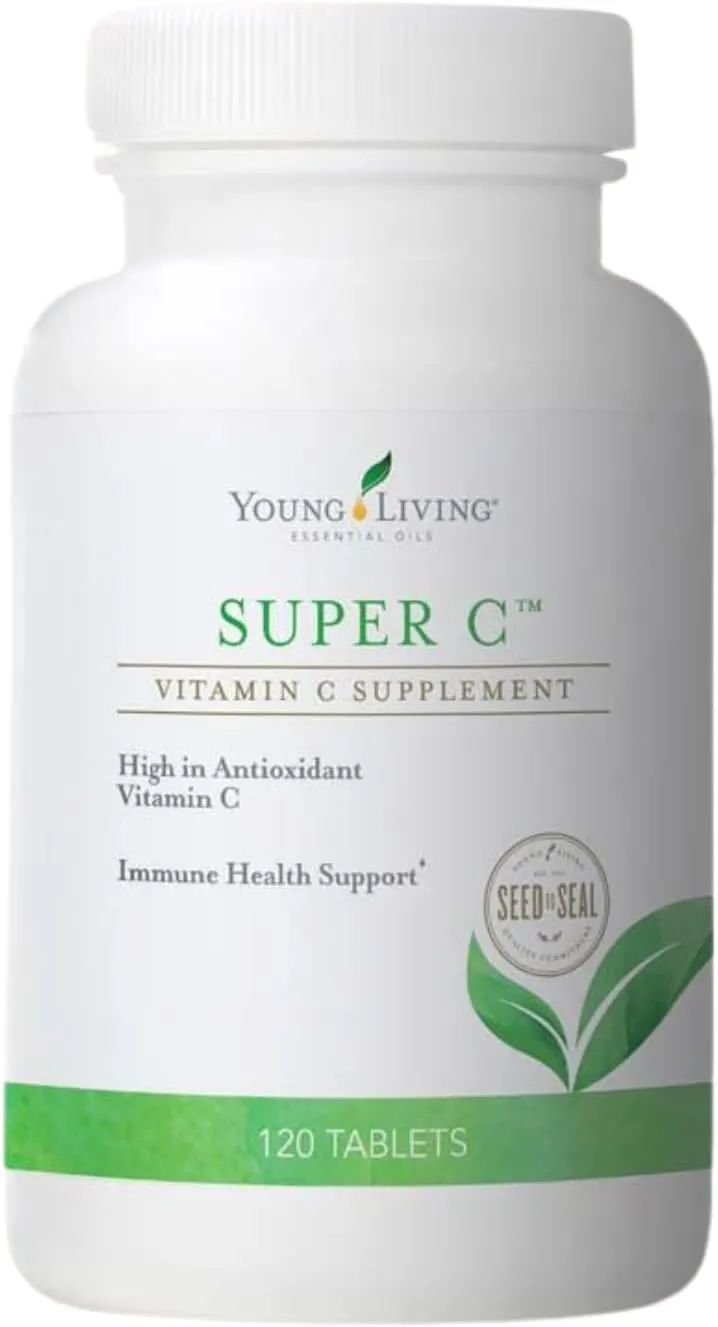 Young Living Super C Tablets - 120 ct, Essential Oils - Vitamin C - Supports Respiratory - Antioxidant Boost- Immune Function - Defense System - Minerals